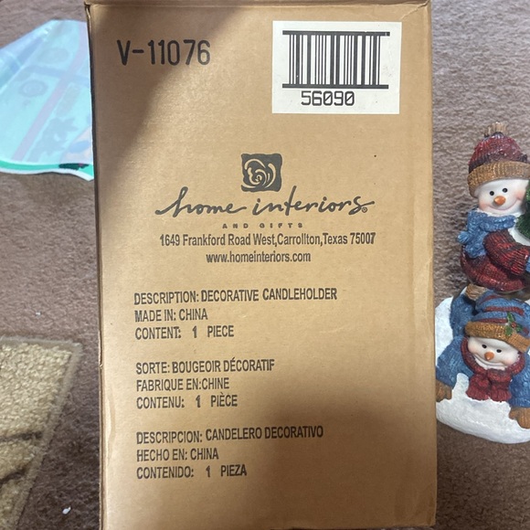 Home Interiors Snowman Tower Candle Holder Vintage - Picture 11 of 11